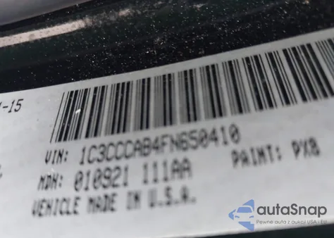 2015 Chrysler 200 Limited from USA, damaged, VIN 1C3CCCAB4FN650410